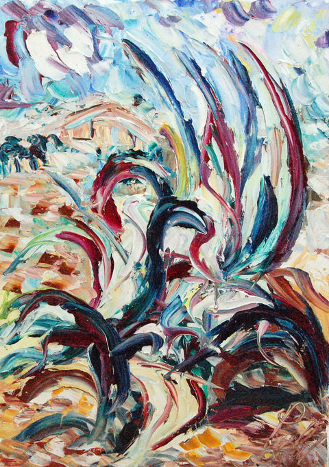 Agave – original oil painting by Antonino Puliafico
