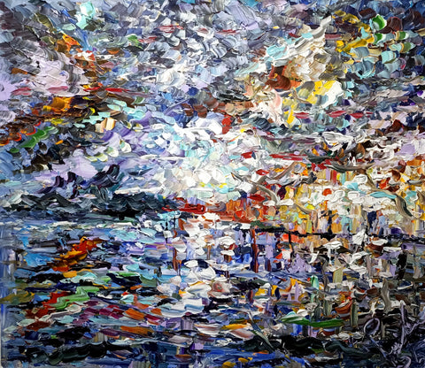 Oltre l’Orizzonte – original acrylic painting by Antonino Puliafico