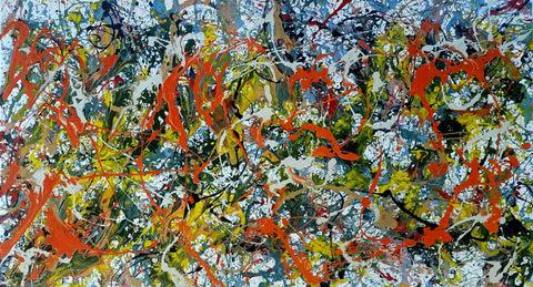 Arancia Splash - original enamel on canvas by Antonino Puliafico