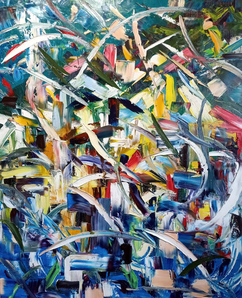 Comete – original oil on canvas artwork by Antonino Puliafico
