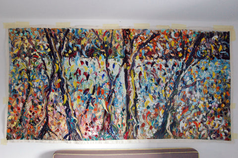 Riflessi Lacustri – detail of layered surface and expressive marks by Antonino Puliafico