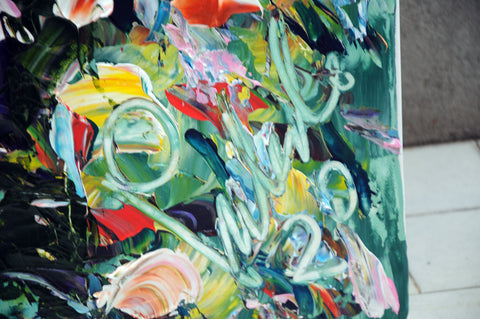Nel Giardino – expressive surface and gesture detail by Antonino Puliafico