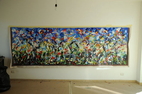 Giardino Fiorito – expressive surface and gesture detail by Antonino Puliafico