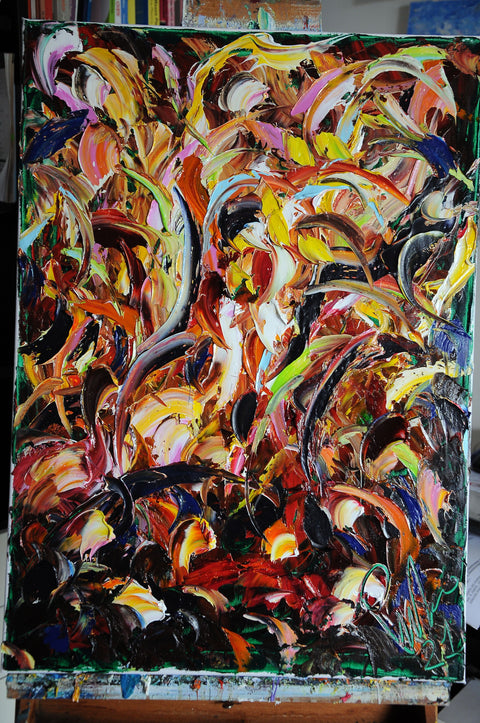 Fuoco – close-up detail of texture and colour by Antonino Puliafico