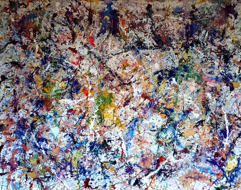 Galassie Profonde – original enamel painting by Antonino Puliafico
