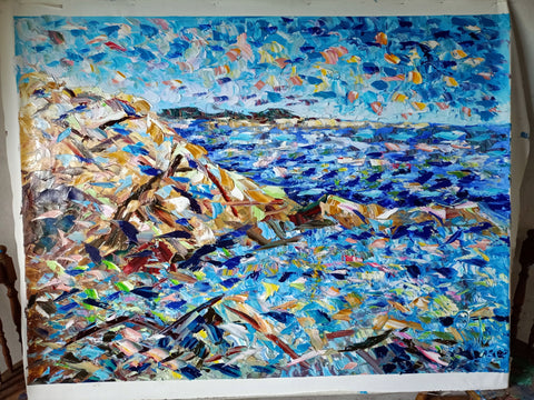 La mer – expressive surface and gesture detail by Antonino Puliafico
