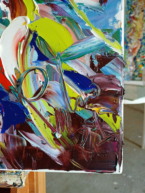 Riflessi di Monti – expressive surface and gesture detail by Antonino Puliafico