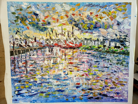 Red Boat – additional view of the original artwork by Antonino Puliafico