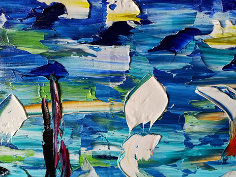 Blu Spuma – close-up detail of texture and colour by Antonino Puliafico