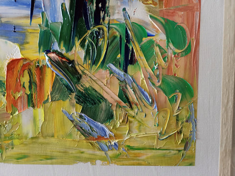 Borgo Verona – close-up detail of oil texture and colour by Antonino Puliafico