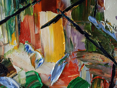 Borgo Verona – additional close-up of the original oil painting by Antonino Puliafico