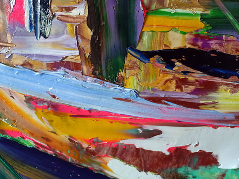 Respiro di Lago – palette-knife and expressive surface detail by Antonino Puliafico