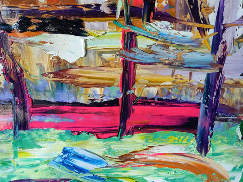Respiro di Lago – additional close-up of the original oil painting by Antonino Puliafico