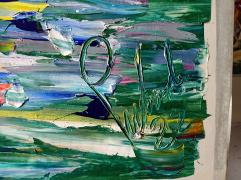 Pallida e Lunare – palette-knife and expressive surface detail by Antonino Puliafico