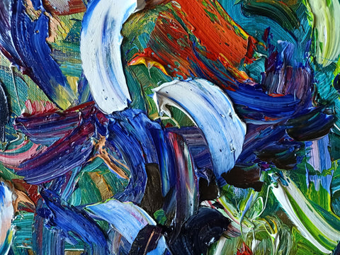 Esenza Fiorita – palette-knife and expressive surface detail by Antonino Puliafico