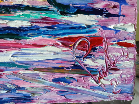Abbandonarsi al Crepuscolo – additional close-up of the original painting by Antonino Puliafico