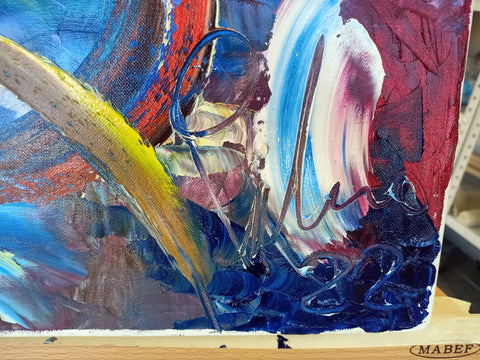 Spazio Tempo – close-up detail of texture and colour by Antonino Puliafico