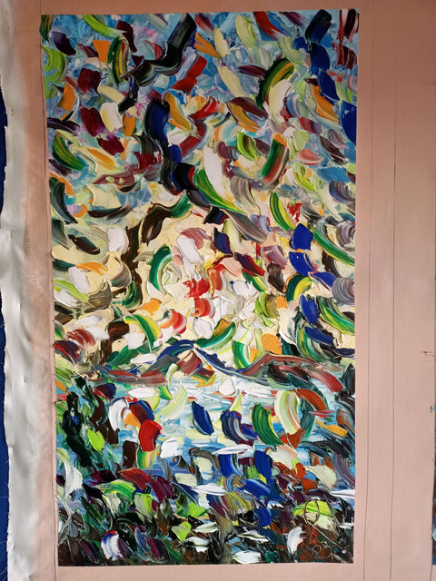 Baruffa di Vento – detail of layered surface and expressive marks by Antonino Puliafico
