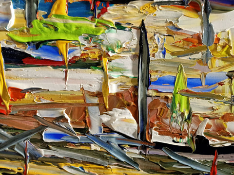 Pesca di Luce – artwork detail showing surface depth and gesture by Antonino Puliafico
