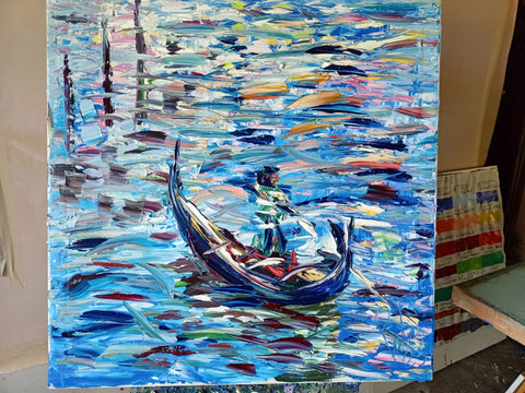 Surface detail of Riflessi in Laguna by Antonino Puliafico
