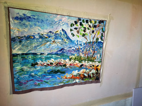 Full artwork view of Lago di Garda a Cisano by Antonino Puliafico