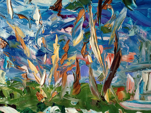 Colour detail of Lago di Garda a Cisano by Antonino Puliafico