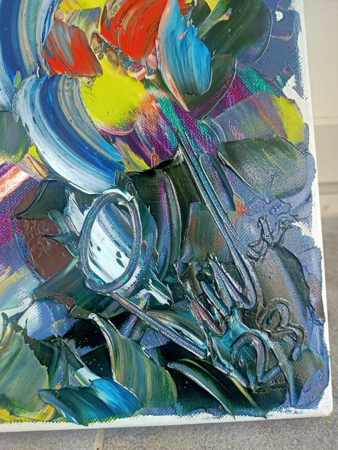 Close-up detail of Sbuffo di Azzurro by Antonino Puliafico