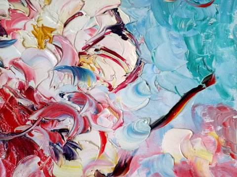 Fiori di Pesco – close view of colour transitions and material texture by Antonino Puliafico