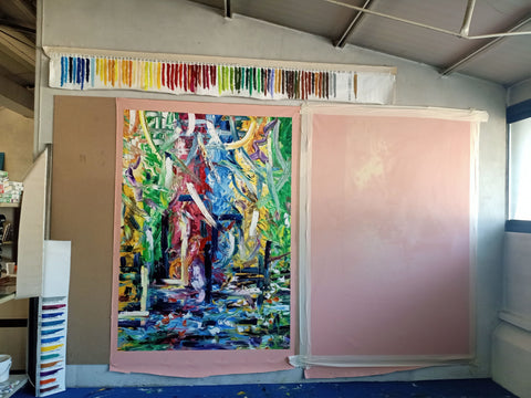 Ombre a Venezia – artwork detail showing surface depth and gesture by Antonino Puliafico