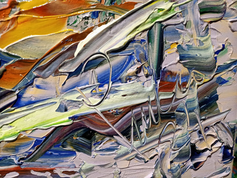 Riflessi in Porto – detail of layered surface and expressive marks by Antonino Puliafico
