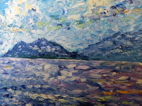 Arcipelago – detail view 3 of the original painting by Antonino Puliafico
