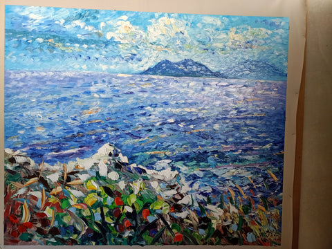 Arcipelago – detail view 5 of the original painting by Antonino Puliafico