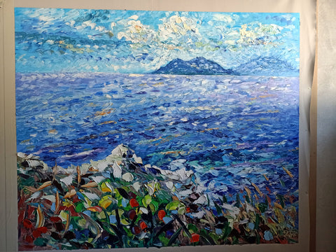 Arcipelago – detail view 6 of the original painting by Antonino Puliafico