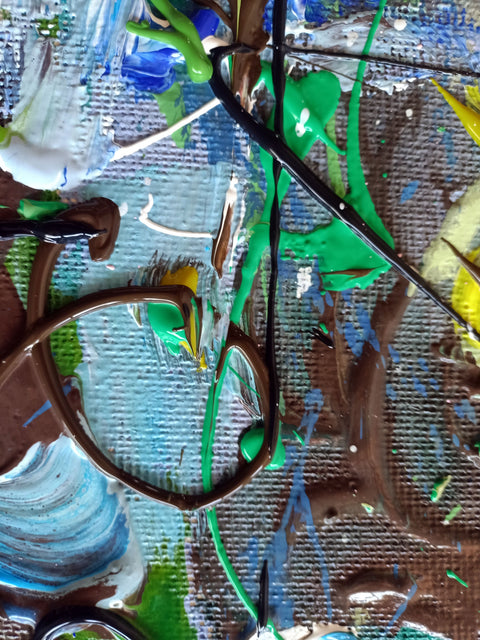 Luci Sospese – artwork detail showing surface depth and gesture by Antonino Puliafico