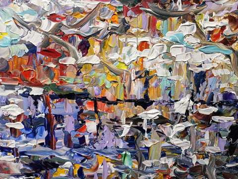 Oltre l’Orizzonte – detail view 4 of the original painting by Antonino Puliafico