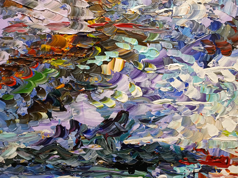 Oltre l’Orizzonte – detail view 5 of the original painting by Antonino Puliafico