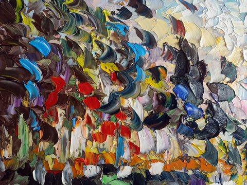 Luci di una Sera d’Estate – detail view 4 of the original painting by Antonino Puliafico