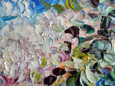 Luci di una Sera d’Estate – detail view 5 of the original painting by Antonino Puliafico