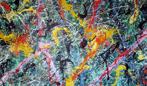Ignoto Giallo - original synthetic enamel artwork by Antonino Puliafico