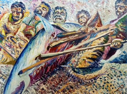 La Mattanza - original oil on canvas by Antonino Puliafico