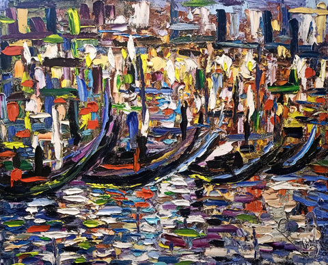 Lanterne Veneziane – original oil painting by Antonino Puliafico