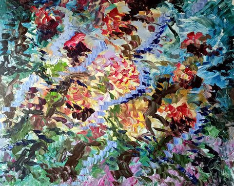 Mondi Floreali – original acrylic painting by Antonino Puliafico