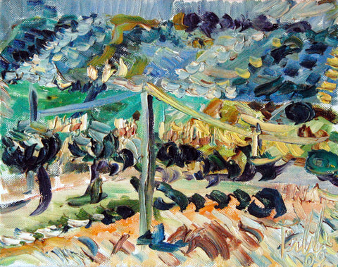 Palo Elettrico - original oil on canvas by Antonino Puliafico