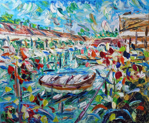 Peschiera – original oil painting by Antonino Puliafico