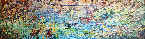 Riflessi Smeraldo – original acrylic painting by Antonino Puliafico