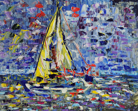 Riflessi di Vela – original acrylic painting by Antonino Puliafico