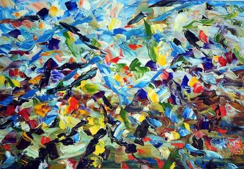 Senza Confini - original acrylic on canvas by Antonino Puliafico