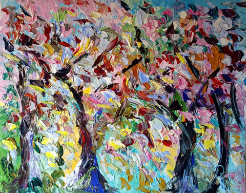 Vento Rosa – original acrylic painting by Antonino Puliafico