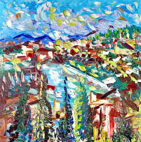 Vista Ruscello – original oil on canvas artwork by Antonino Puliafico
