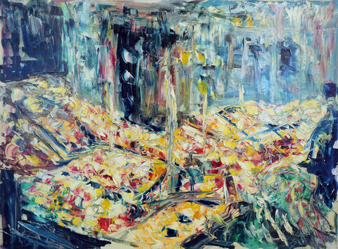 Bancarelle – original oil painting by Antonino Puliafico